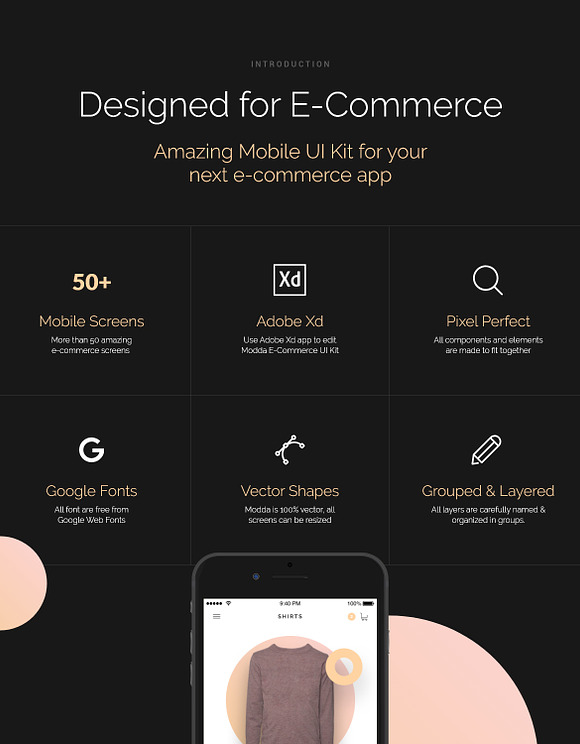 Modda - E-Commerce Mobile UI - Xd in UI Kits and Libraries - product preview 1