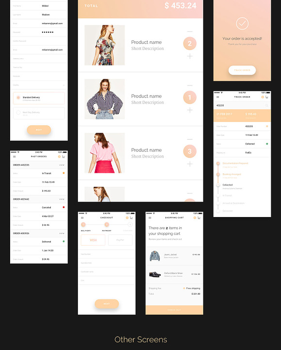 Modda - E-Commerce Mobile UI - Xd in UI Kits and Libraries - product preview 12