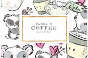 Panda & Coffee Art Set