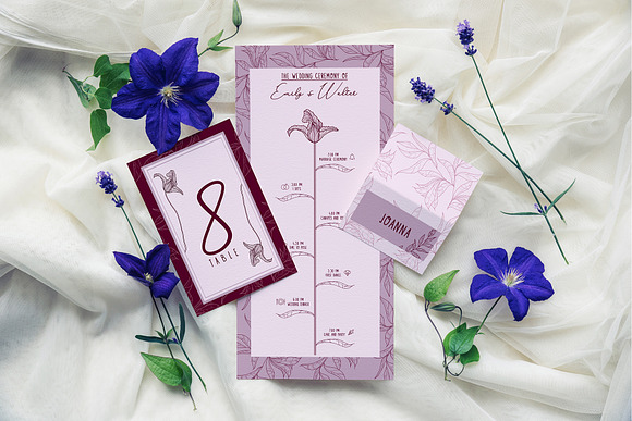 Emily Wedding Invitation Suite  in Wedding Templates - product preview 1