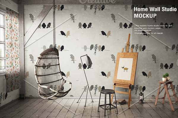 Home Wall Studio Mock-up