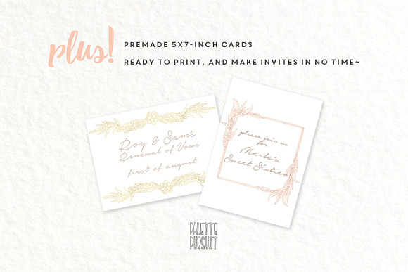 Gold & rose gold leaf frames borders in Illustrations - product preview 4