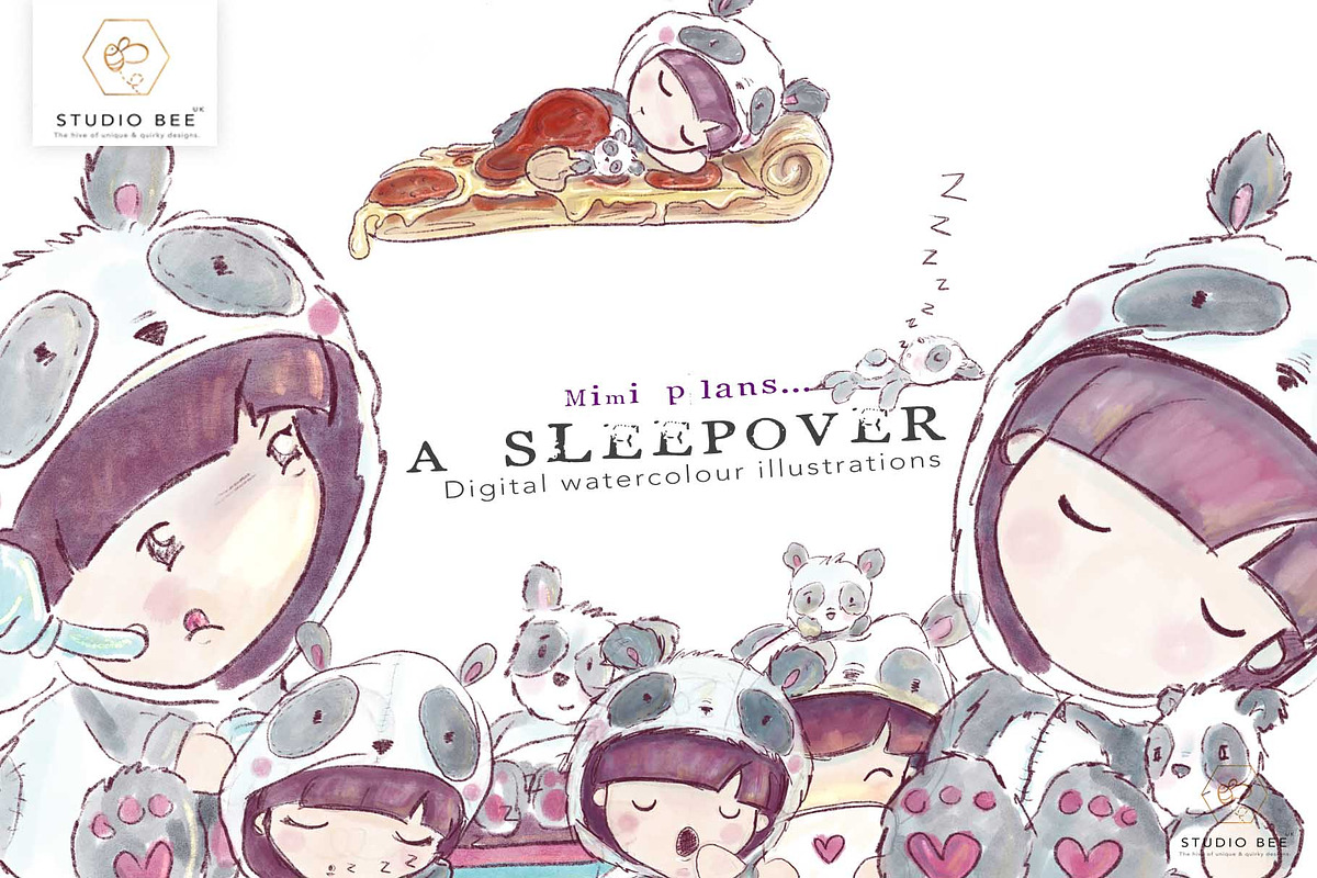 Mimi plans...a sleepover (panda) in Illustrations - product preview 8