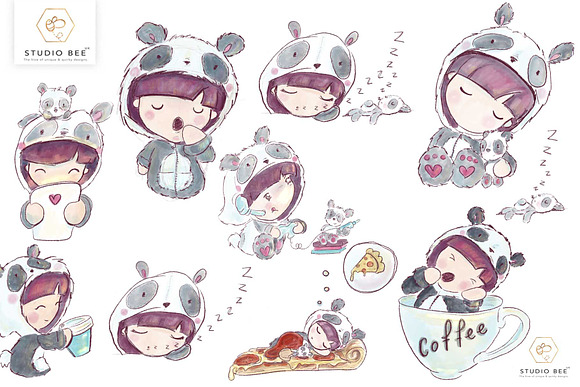 Mimi plans...a sleepover (panda) in Illustrations - product preview 1