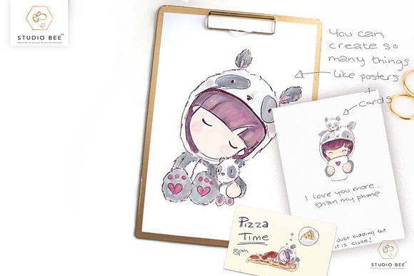 Mimi plans...a sleepover (panda) in Illustrations - product preview 2