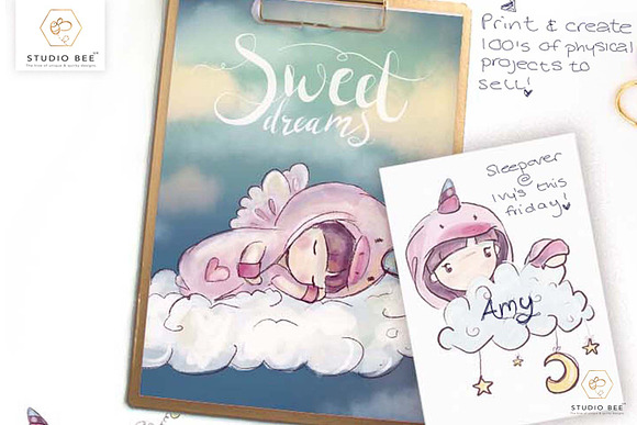 Mimi plans...a sleepover (unicorn) in Illustrations - product preview 2