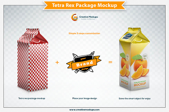 Tetra Rex Carton Package Mockup in Product Mockups - product preview 3