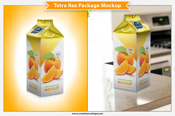 Tetra Rex Carton Package Mockup in Product Mockups - product preview 4