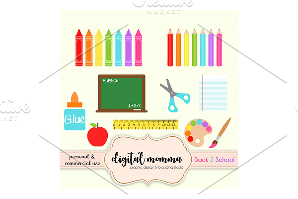 Back To School Clipart Set