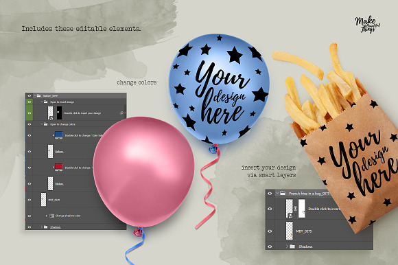 4th of July Styling Props in Scene Creator Mockups - product preview 4