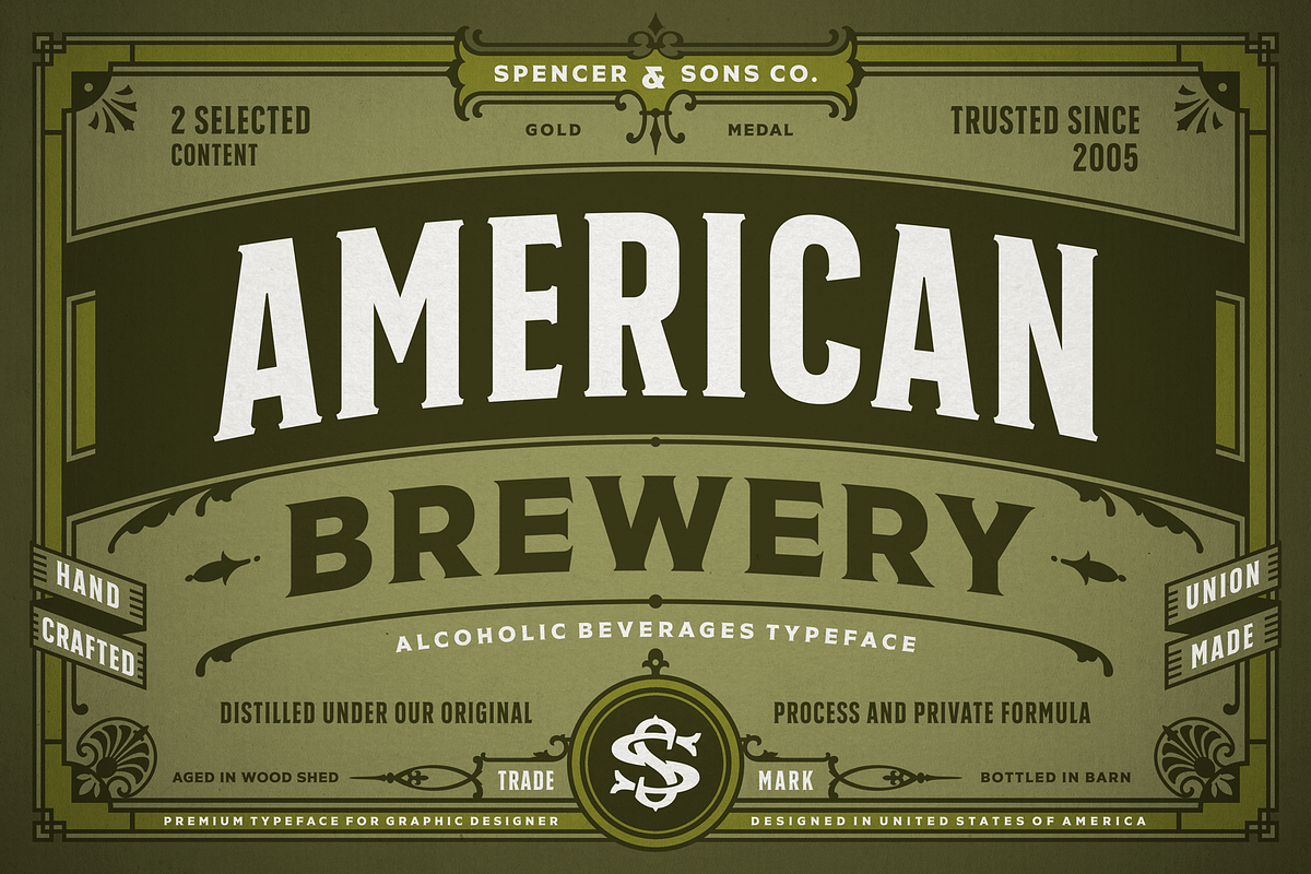 S&S American Brewery  in Display Fonts - product preview 8