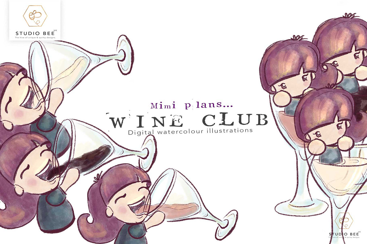 Mimi plans...Wine Club in Illustrations - product preview 8
