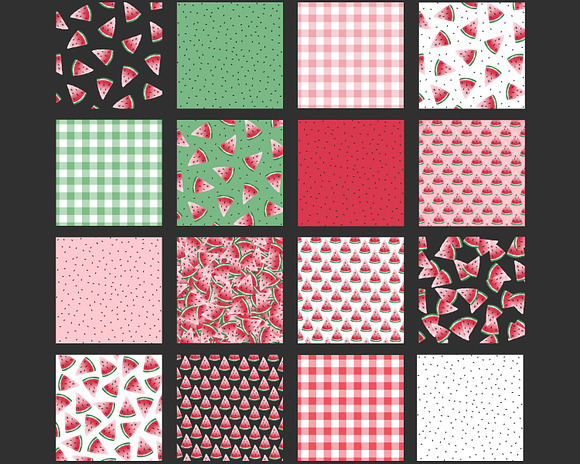 Watermelon digital paper in Patterns - product preview 1