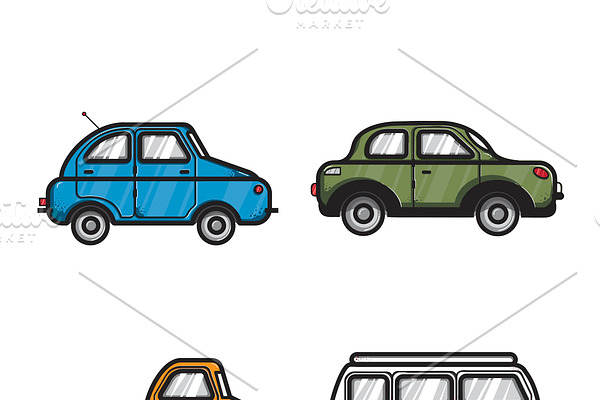 Collection of cars illustration