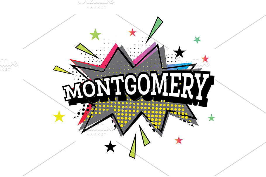 Montgomery Comic Text in Pop Art Sty