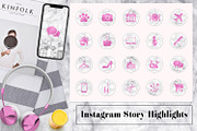 Marble & Pink Instagram Icons