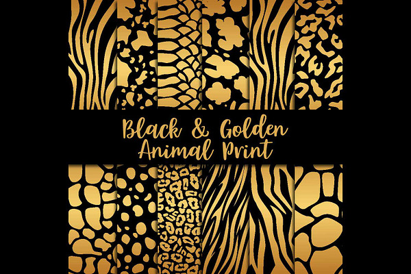 Black & Golden Animal Print