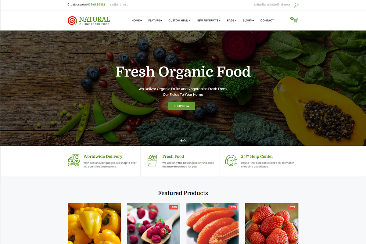 Pts Natural – a beautiful  food them in Bootstrap Themes - product preview 8