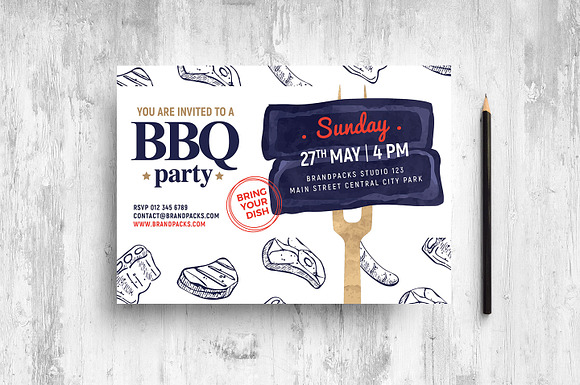 BBQ Flyer / Poster in Flyer Templates - product preview 1