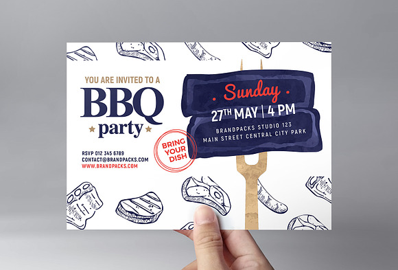 BBQ Flyer / Poster in Flyer Templates - product preview 3