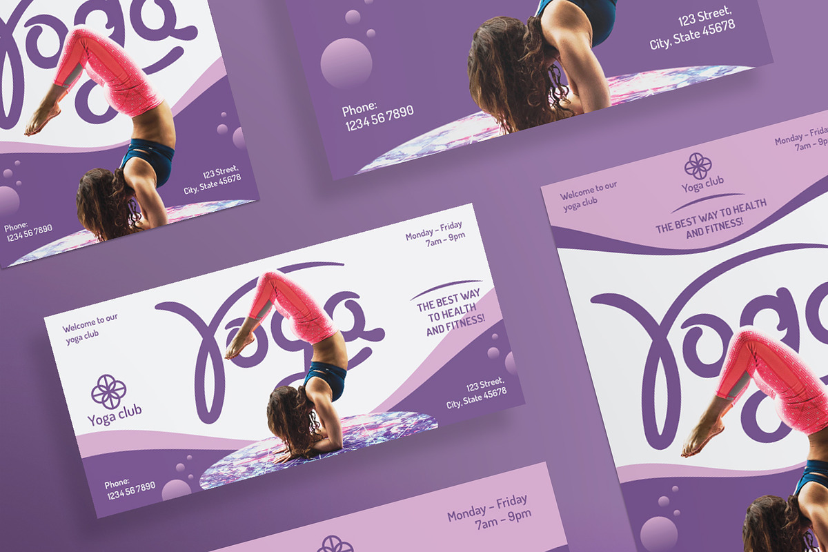 Flyers | Yoga Fitness Club in Flyer Templates - product preview 8