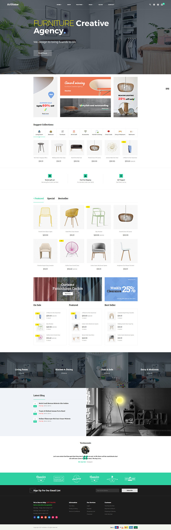 Pts Arthome – Modern Furniture  in Bootstrap Themes - product preview 1