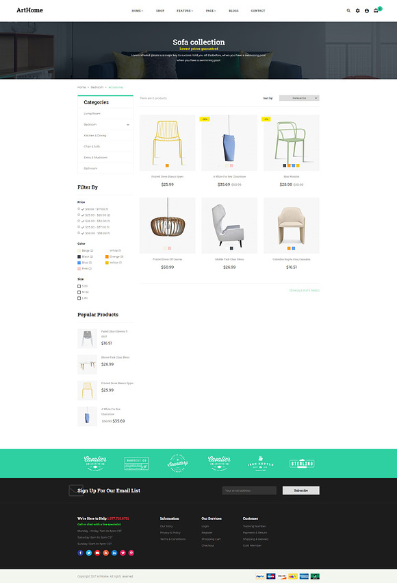Pts Arthome – Modern Furniture  in Bootstrap Themes - product preview 4