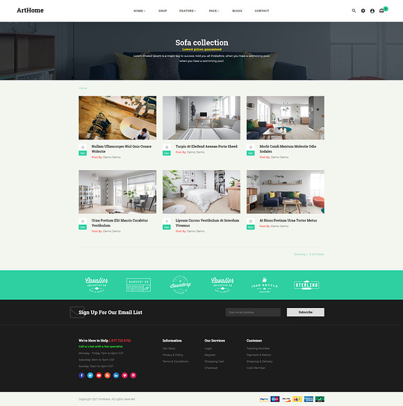 Pts Arthome – Modern Furniture  in Bootstrap Themes - product preview 5