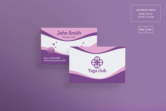 Print Pack | Yoga Fitness Club in Templates - product preview 2