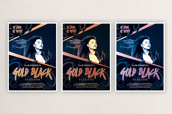 Gold Black 1 in Flyer Templates - product preview 1