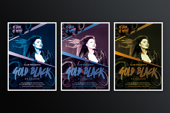 Gold Black 1 in Flyer Templates - product preview 2