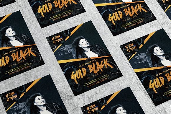 Gold Black 1 in Flyer Templates - product preview 3