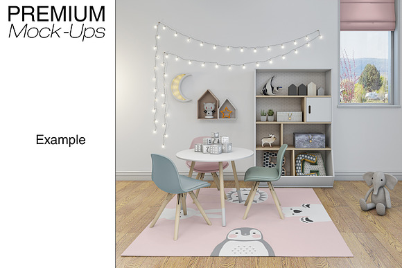 Kids Room Carpets - 4 Shapes in Product Mockups - product preview 6