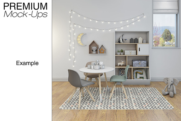 Kids Room Carpets - 4 Shapes in Product Mockups - product preview 9