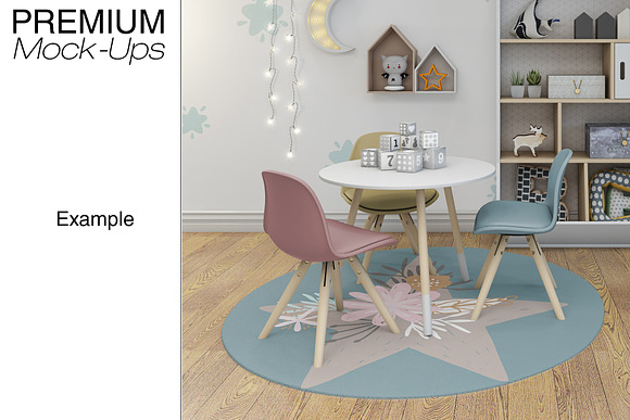 Kids Room Carpets - 4 Shapes in Product Mockups - product preview 15