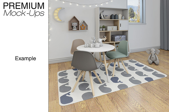 Kids Room Carpets - 4 Shapes in Product Mockups - product preview 17