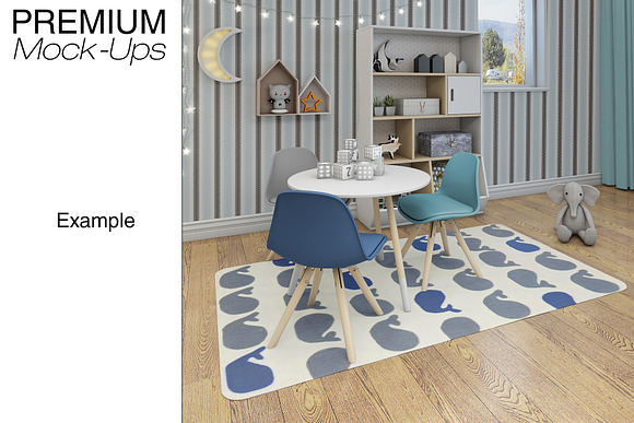 Kids Room Carpets - 4 Shapes in Product Mockups - product preview 25