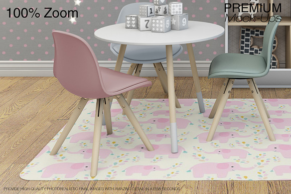 Kids Room Carpets - 4 Shapes in Product Mockups - product preview 26