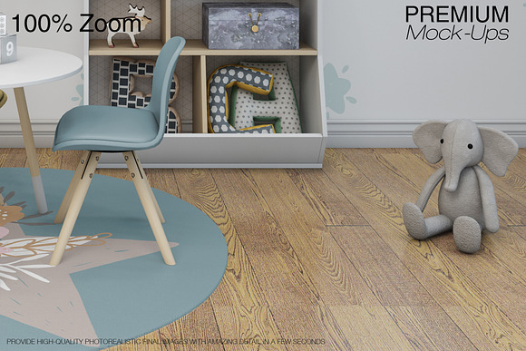Kids Room Carpets - 4 Shapes in Product Mockups - product preview 27
