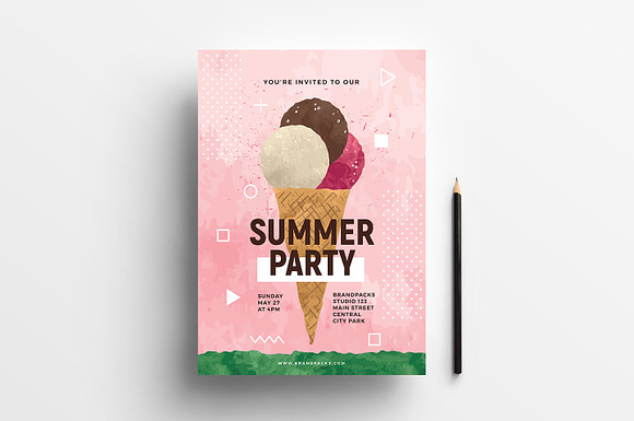 Summer Flyer Templates in Flyer Templates - product preview 5