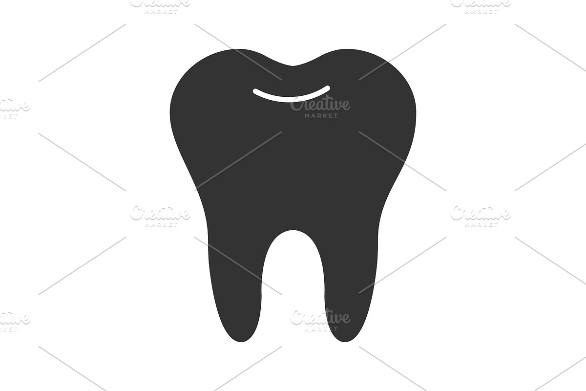 Healthy tooth glyph icon in Graphics - product preview 8