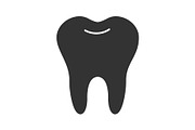 Healthy tooth glyph icon