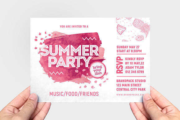 Summer Party Flyer in Flyer Templates - product preview 1