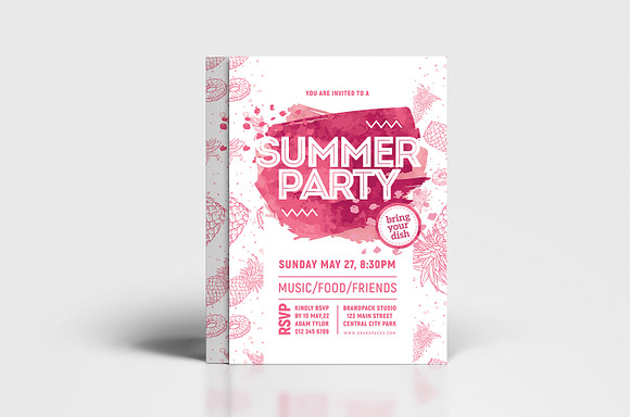 Summer Party Flyer in Flyer Templates - product preview 6