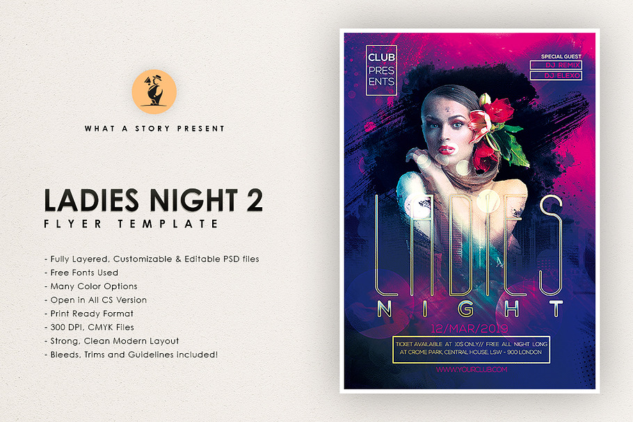 Ladies Night 2 in Flyer Templates - product preview 8