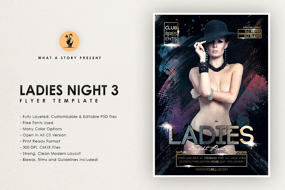 Ladies Night 3 in Flyer Templates - product preview 8
