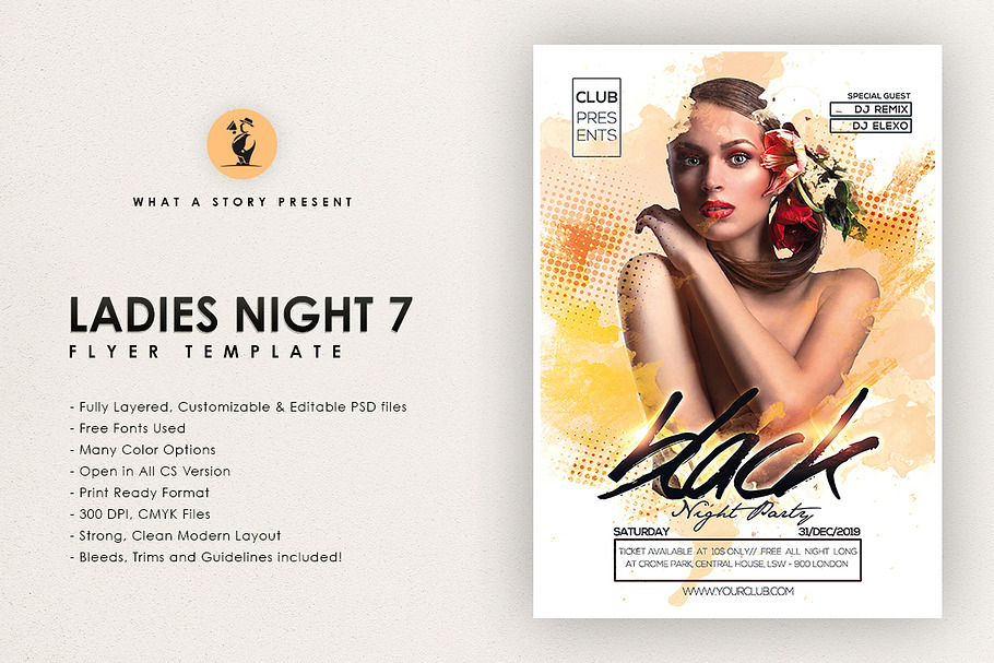 Ladies night 7 in Flyer Templates - product preview 8