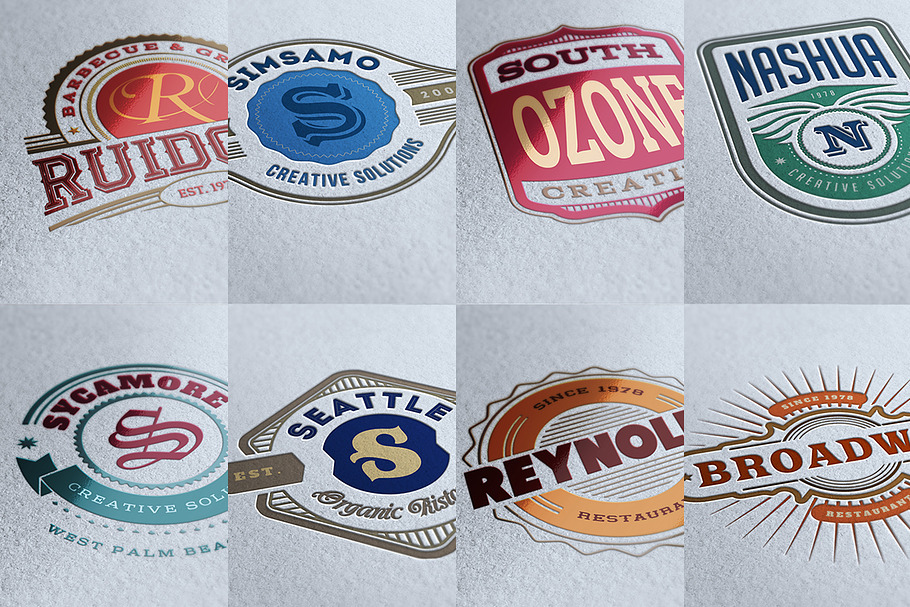 13 Retro Signs or Badges v.3 in Objects - product preview 8