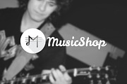 Music Shop. Creative M letter Logo