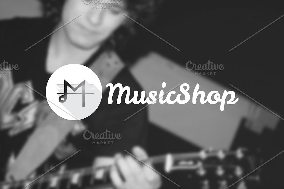 Music Shop. Creative M letter Logo in Logo Templates - product preview 8